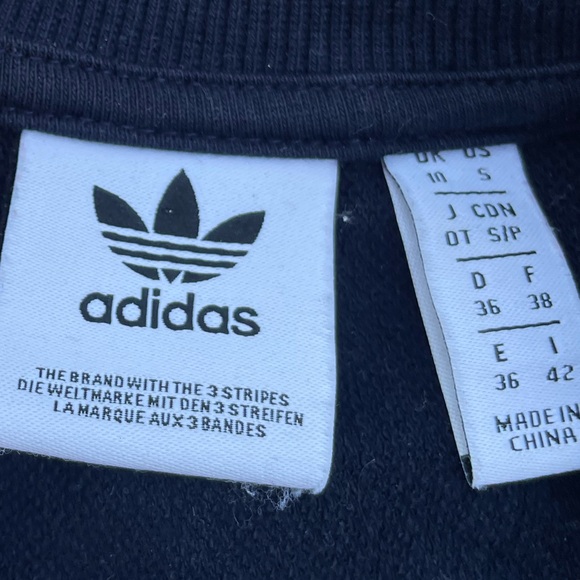 Navy Blue Adidas Zip Up Sweater (S) - Picture 7 of 9